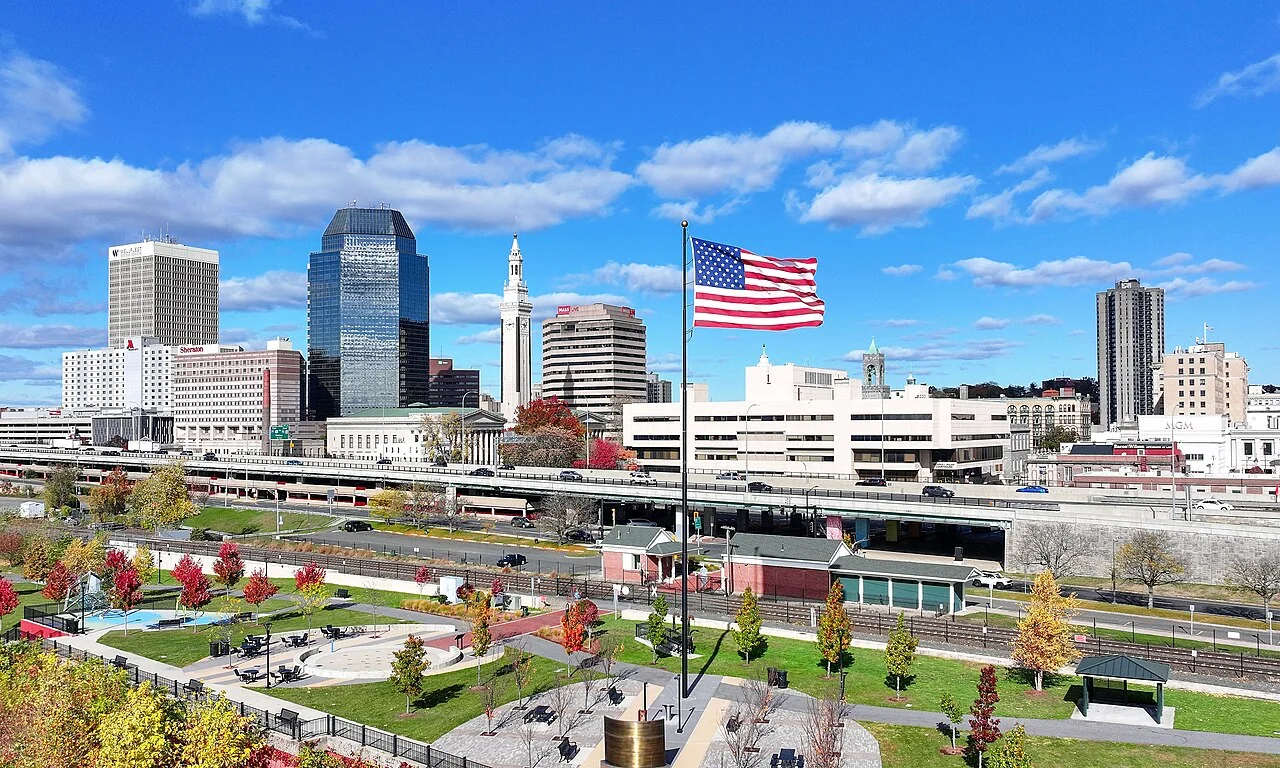 The Springfield, Massachusetts skyline